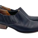 Latigo Women's Imagine Black Leather Slip On Booties Size 10 Boho Dark Academia Photo 0