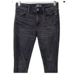 Abercrombie & Fitch Abercrombie Fitch Harper Low Rise Raw Ankle Stretch Skinny Jean 25 Short Black Photo 1
