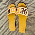 Ccocci  Crochet Walking Above Brown Multi Slide Sandals Brown Blush Multi  8 Photo 4