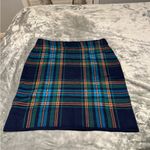 Isaac Mizrahi  Tartan Mini Skirt in Blue and Green Photo 0