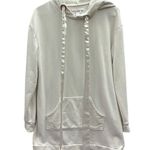 Flirtitude Active Off White French Terry Tunic Hoodie Sweatshirt Womens M L Photo 5