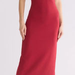 Hudson Jeans NWT  Scuba Midi Dress Small, RED DAHLIA Photo 0