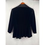 Alex Evenings Womens Black Velvet Blazer With Satin Collar Small Photo 5