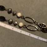 Gun metal chain with black druzy accents Photo 3