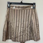 Vintage Judy Knapp California Womens Sz 3 Silky Striped Wrap Skort Bronze Black Gold Photo 3