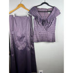 Tadashi Shoji Metallic Lavender Formal Two-Piece Gown Set Size 10 Photo 1