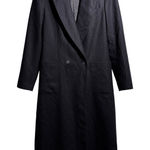 VTG Jean Claude Paris Womens Long Wool Long Coat Navy Blue Double Breasted M Size M Photo 0