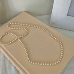Yellow Ivory Pearl Necklace Vintage “Ann” Elegant Simple Classic Style Feminine Photo 4