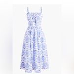 Hill House  100% Cotton Romantic Clean Juliana Blue Shell Mosaic Dress SZ Large Photo 1