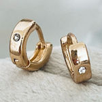 Urban Outfitters Mini hoops with diamond Photo 0