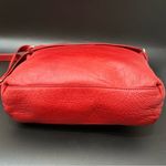 JACK GEORGES Red Leather Voyager Zip Top Crossbody Hobo Shoulder Bag Photo 2