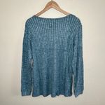 Misfay Womens Blue Ribbed Soft Long Sleeve Henley Top Size Large Photo 7