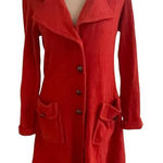 Nic Zoe Tomato Red Jacket Long Coat Size Medium Stretch Orange  Photo 0