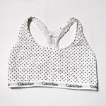 Calvin Klein White & Black Polka Dot Racerback Bra Photo 2