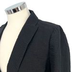 J.Crew  Eniko Seersucker One Button Blazer Suit Jacket Black Size 2 Photo 3