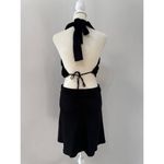 Princess Polly  Twilight Time Black Cut Out Halter Satin Mini Dress  size 8 Photo 1