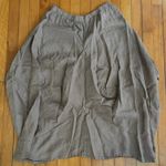 Match Point Size L Linen Midi Skirt Artsy Lagenlook Tan Brown Made in USA Size L Photo 1