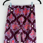 Free People Flare Street Velvet Flare Pants XS High Rise 70s Damask Boho Baroque Photo 4