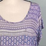 Adrienne Vittadini purple rayon cap sleeves “t-shirt” in size 2X. EUC Photo 2
