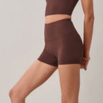 Reformation  Ecostretch High Rise Bike Shorts Brown Medium Photo 0