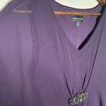 Connected Apparel Women’s Purple Special Occasion Dress Batwing Loose Long Sleeves Size 10 Photo 3