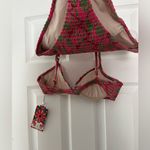 Farm Rio  smocked bikini bathing suit high rise push-up seasheel small new Photo 2
