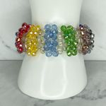 Colorful Rainbow Chunky Beaded Stretch Bracelet Photo 3