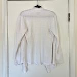Eileen Fisher  Organic Linen Open Front Cardigan Sweater White Size Small‎ P Photo 6