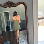 Olive Green Athletic Dress w/ Spandex Shorts Photo 2