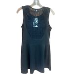 Olsenboye  Knit Sleeveless Black Peek a boo Back Dress Sz 9 NWT Photo 1