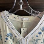 WBQ Floral Nightgown/PJ Short Sleeve‎ Sleepwear Dress Size Sm Pockets NWT White Photo 3