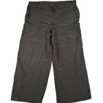 Eskandar Womens 2 Black Wide Leg Silk Pull On Drawstring Cropped Ankle Pants Photo 0