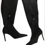 Good American  black over the knee boots size 6 pointed toe heeled Photo 1
