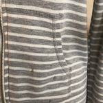 Iris  gray and white striped hoodie zip up jacket‎ women’s size M… Photo 2