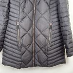 Marc New York Andrew Marc Womens Black Quilted Coyote Fur Trim Down Coat Medium Photo 6