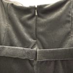 Bari Jay Velvet Silver Gray Strapless Bridesmaid Maxi Dress Size 4 Photo 5