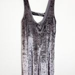 Anthropologie Maeve Jumpsuit Womens XS Gray Velvet Romper Party Wide Leg Crop Photo 3