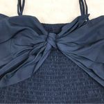Gianni Bini Navy Blue Tie Front Spaghetti Strap Wide Leg Jumpsuit Size 10 New Photo 3