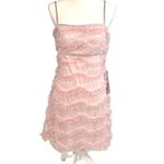 Speechless  Blush Pink Cocktail Mini Dress L Party Prom Hoco Sequin Tulle Layered Photo 1
