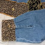 Zana Di  women’s long sleeve button front cheetah leopard gold tacky animal print Photo 6