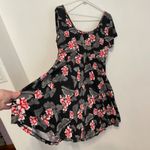 Hot Topic  Moth Floral Dress Black Gray Rose Bug Bugs Short Sleeve Mini Fit Flare Photo 13