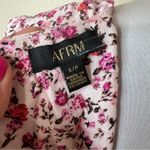 AFRM Monna Pink Floral Long Sleeve Cutout Flounce Hemline Mini Dress SMALL Photo 10