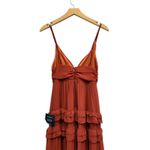 Lulus Lavish Perfection Rust Orange Ruffled Tiered Maxi Dress size Small NWT Photo 3