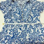 ZARA  OPENWORK EMBROIDERY MIDI White and Blue‎ DRESS Size L Photo 6