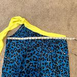 Periwinkle blue cheetah‎ print dress neon one shoulder size medium boutique NWT Photo 4