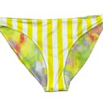 Old Navy NEW Multi Tie Dye Yellow Stripe Reversible Bandeau Bikini Small/Medium Photo 6