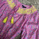 J.Crew Embroidered Romper in Pink Vines Block Print Sz 2 Photo 4