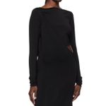 Paris Georgia Lola Black Ribbed Cutout Drape Maxi Dress S NWT Minimalist Chic Photo 5