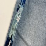 Driftwood High Rise Skinny Ankle Jeans Light Indigo Ikat Embroidered Size 26x28 Photo 5