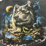 Odm black short sleeve Wolf Night Black Graphic shirt size 3xl Photo 1